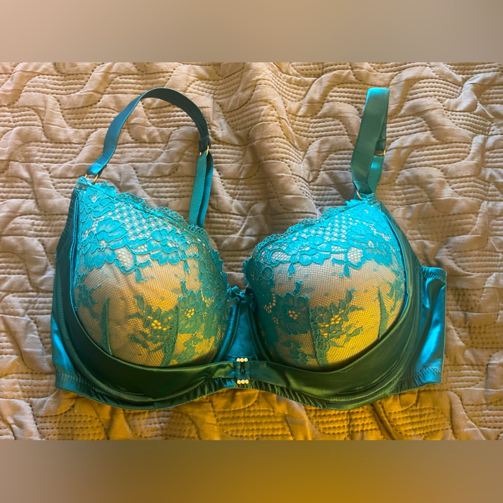 City Chic Boudoir Ladies Alina Contour Underwire Bra - Emerald (teal green) 38H